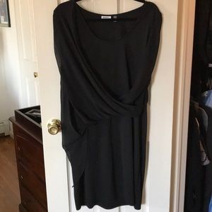 DKNYC black sleeveless short dress